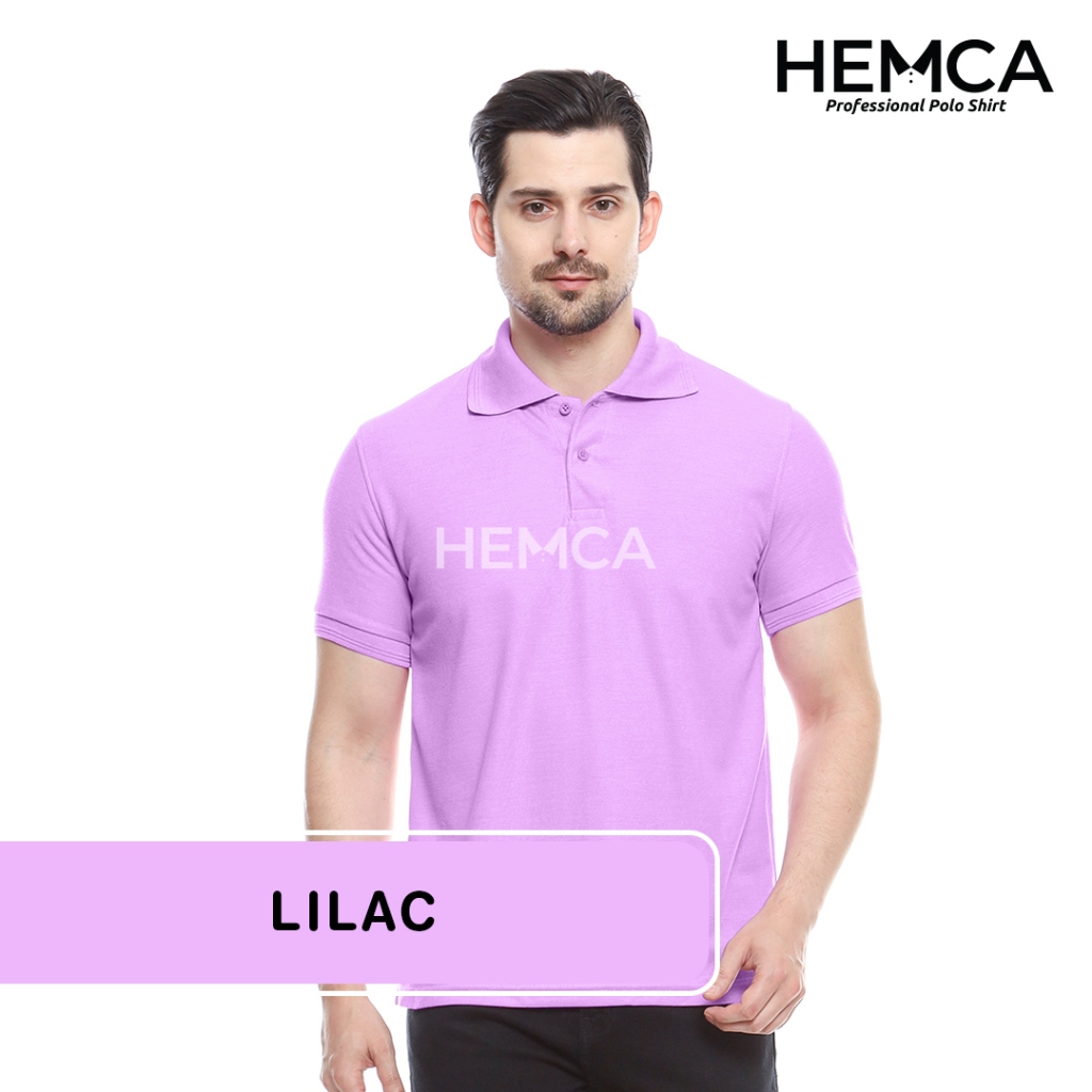 Kaos Polo Polos Lilac - Hemca Professional Polo Shirt / Kaos Kerah Polos