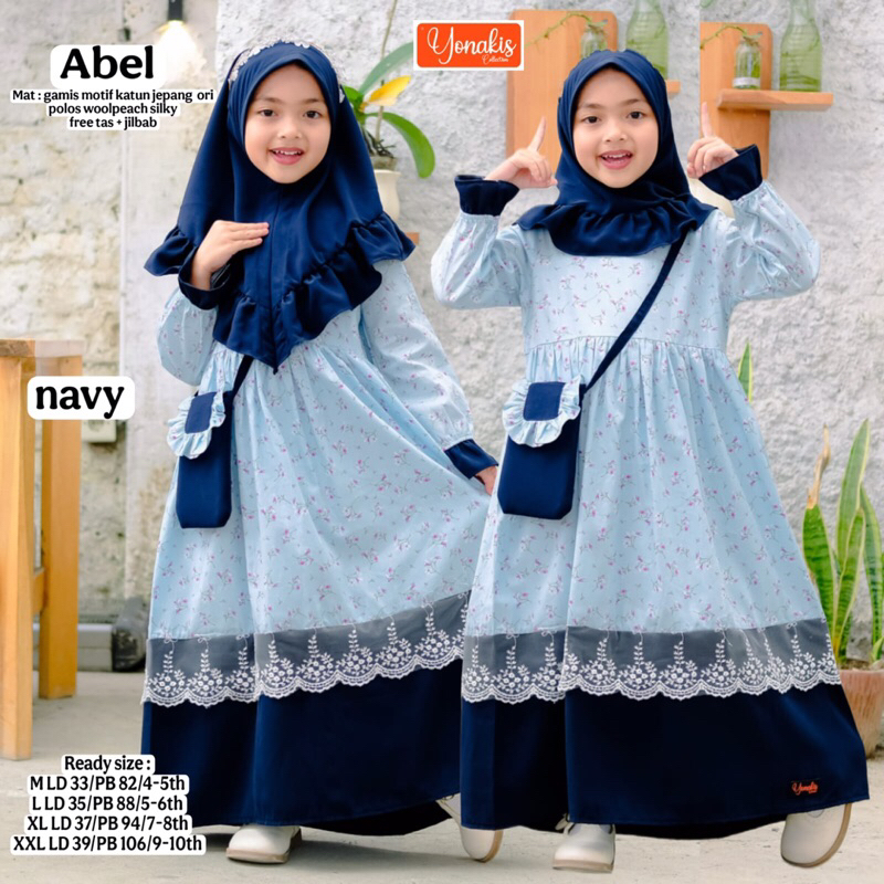 Gamis Muslimah Anak Aruna Alya set Hijab