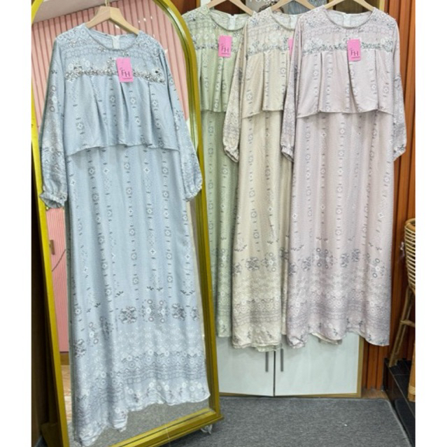 Fatunhijabs - Dirla gamis pleats | gamis ceruty