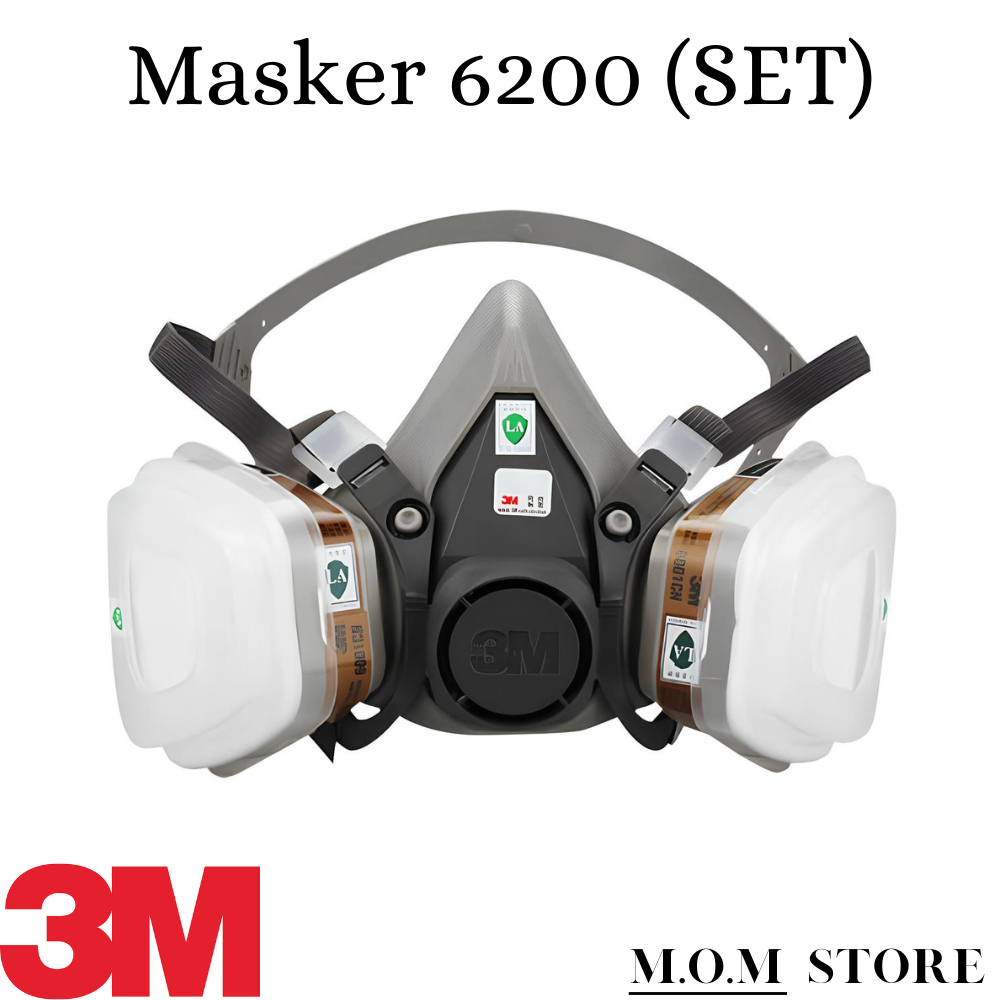 Masker 3M 6200 Respirator | Half Facepiece Mask | Gas Mask 3M Set