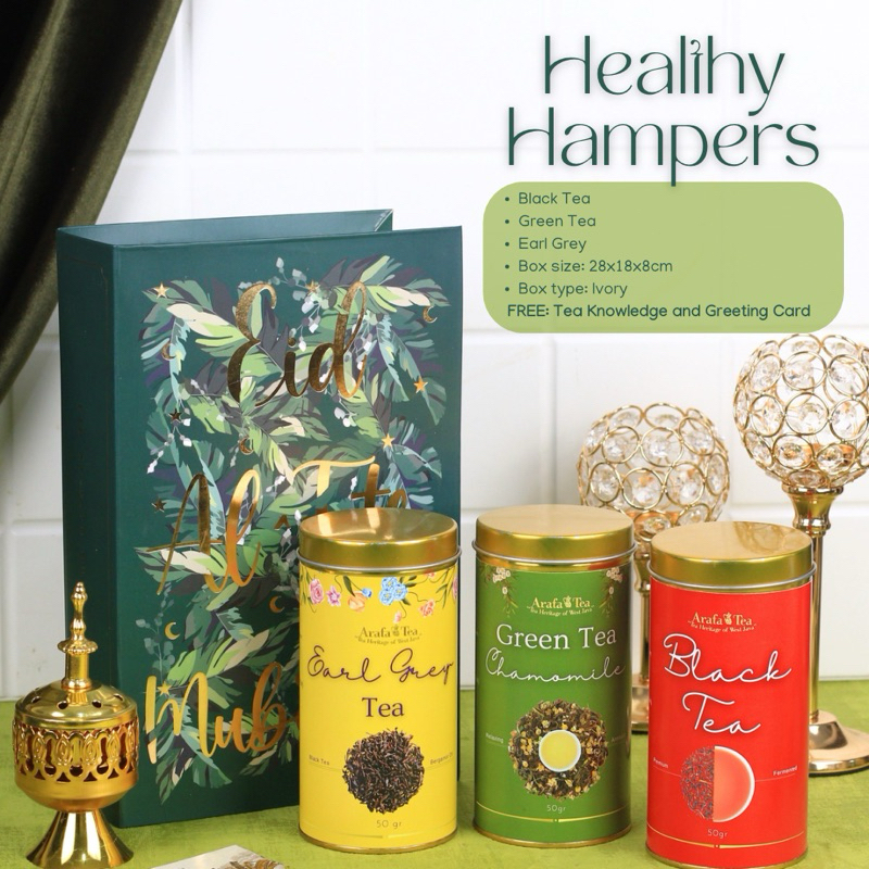 

Hampers Lebaran Eid Fitr Jakarta| Healthy Hampers Teh Hijau by Arafateaa