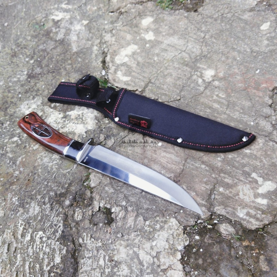 Pisau Survival Rambo G02 Camping Bushcraft Hiking