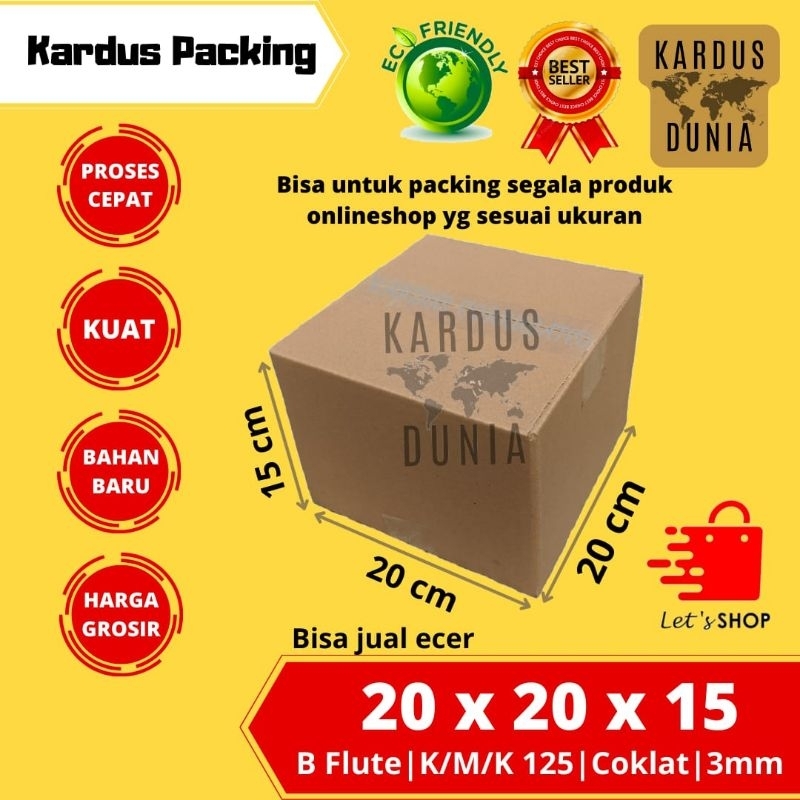 

kardus packing box UK 20x20x15 cm