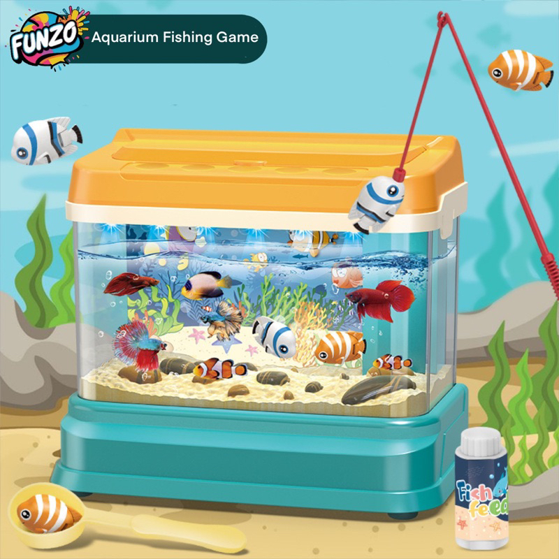 FUNZO - Mainan Anak Aquarium Fishing Game Kids Toys - Mainan Pancingan Anak Laki / Perempuan - Maina