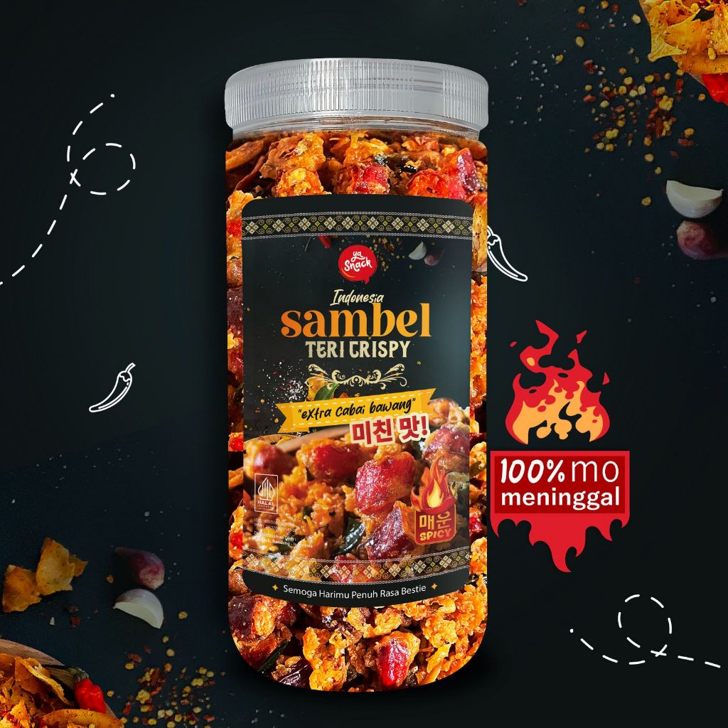 

Yasnack Sambel Kriuk - Teri Crispy Extra Cabai Bawang Goreng Toples / Special Edition