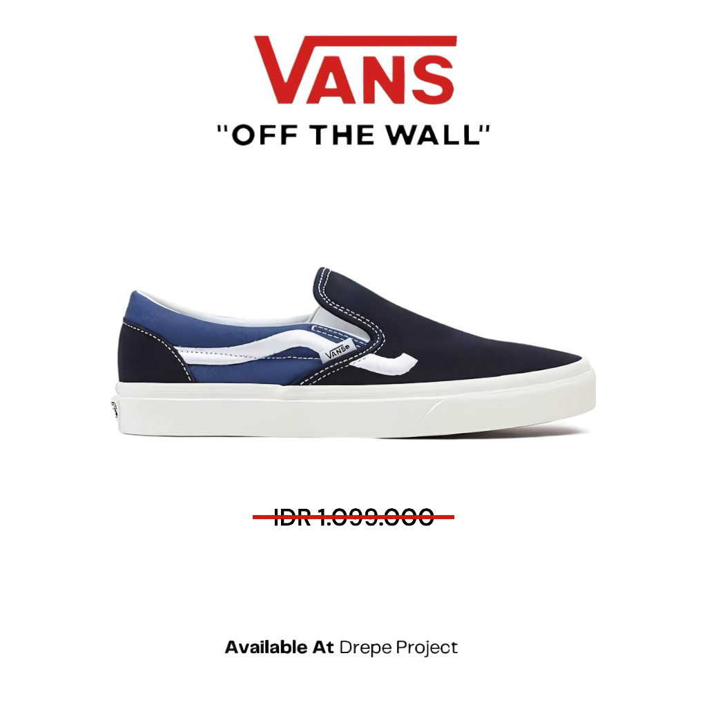 Vans Slip-On Side Stripe Navy Original BNIB