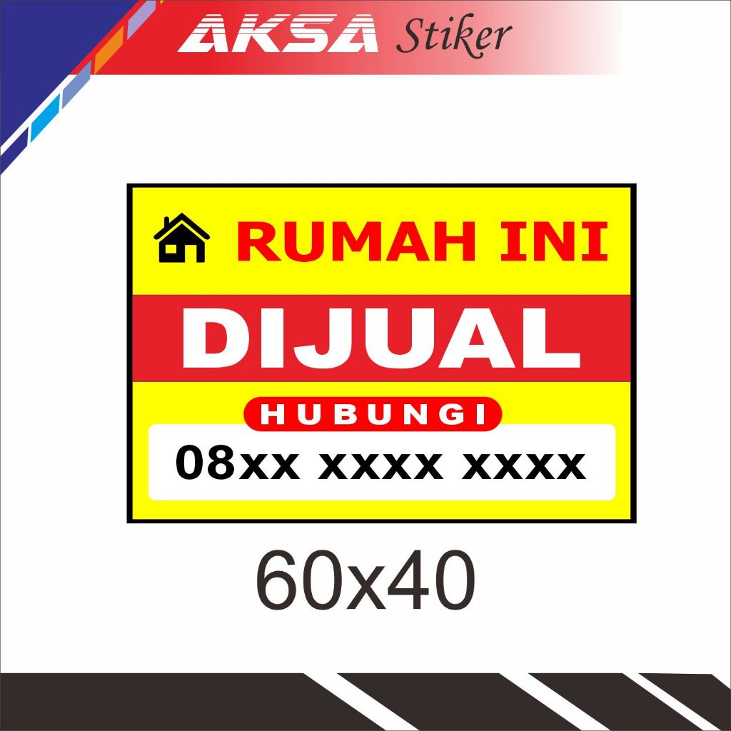 

stiker rumah dijual