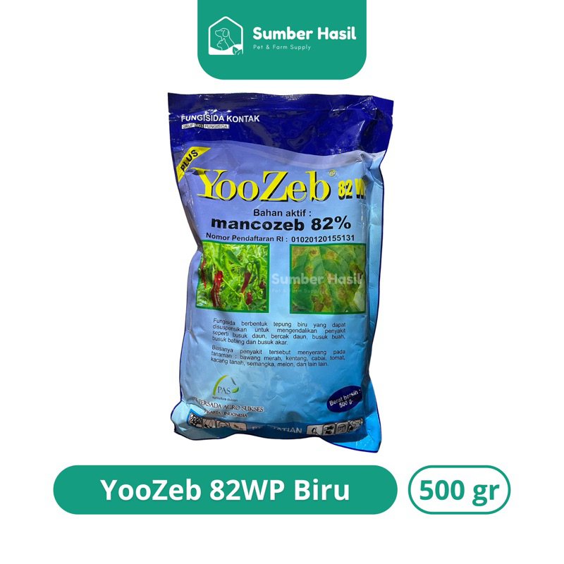 FUNGISIDA YOOZEB 82WP BLUE 500 GRAM FUNGISIDA MANCOZEB BIRU 82WP YOOZEB BLUE ORIGINAL