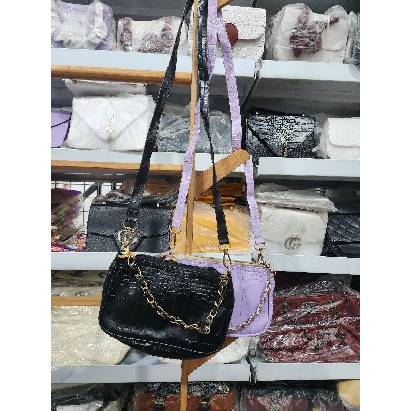 Tas Dompet Selempang Wanita rantai kuning