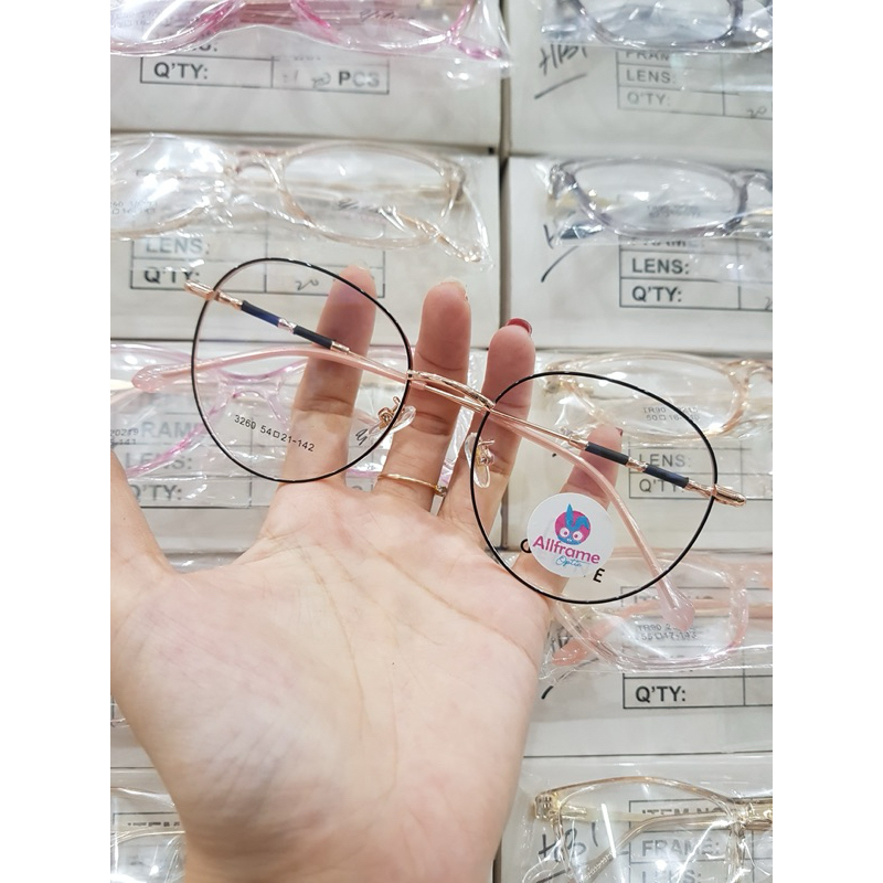 KACAMATA BULAT FASHION WANITA ANTI RADIASI KODE 3260