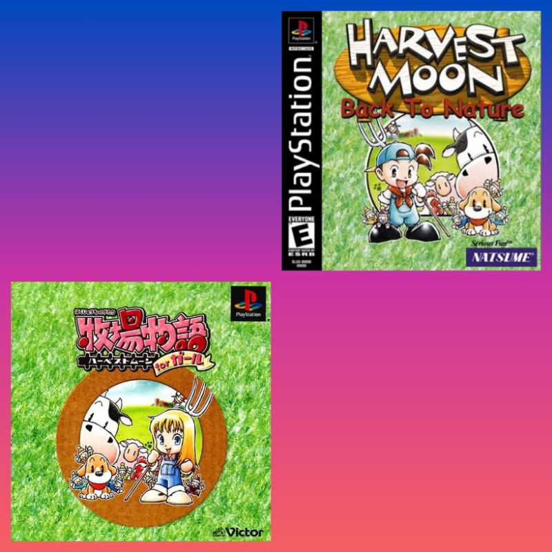 KASET PS 1 HARVEST MOON BOY DAN GIRL PS1