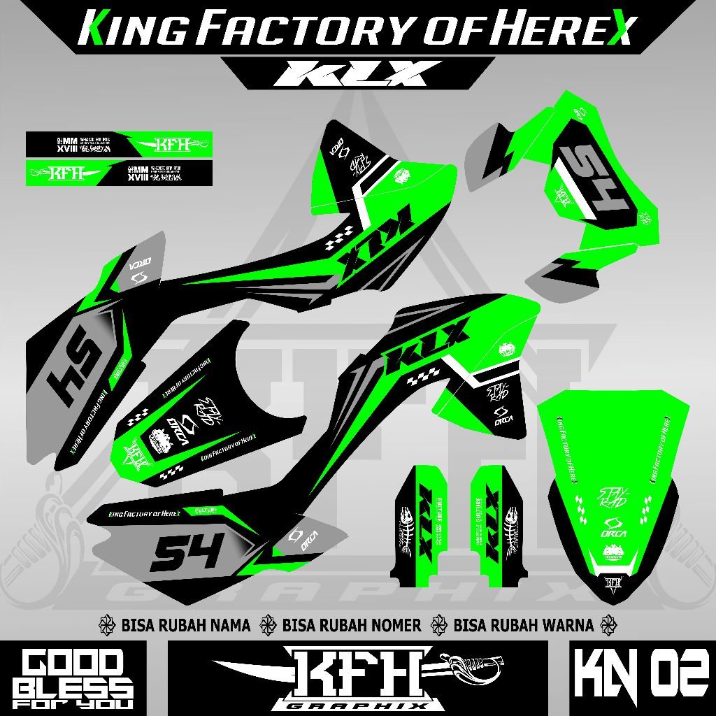 DECAL STIKER STICKER KLX 150 G - KLX 150 L - KLX 150 BF EXTREME - KLX 150 BF SE - KLX 150 BF SE EXTR