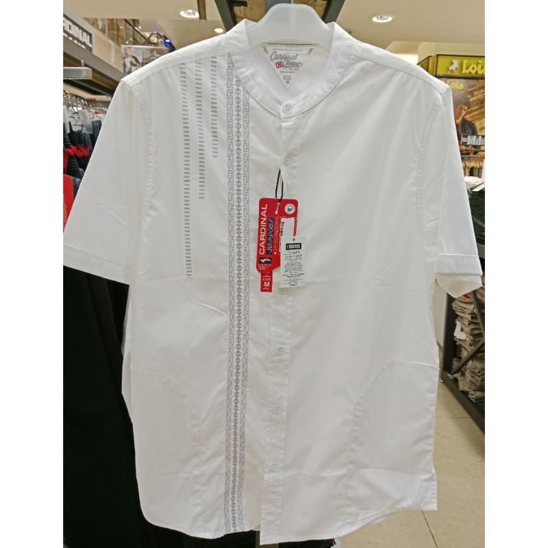 Kemeja koko pendek pria Cardinal jeans original mens CAHAI02935P 08A baju koko pendek pria putih ata