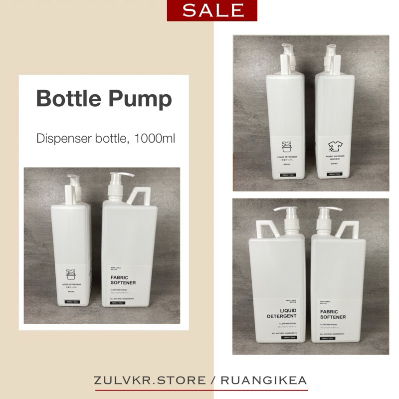 [V1.01] Botol pump laundry aesthetic refill Botol pump Sabun Cair LAUNDRY ORGANIZER - JERIGEN DETERJ