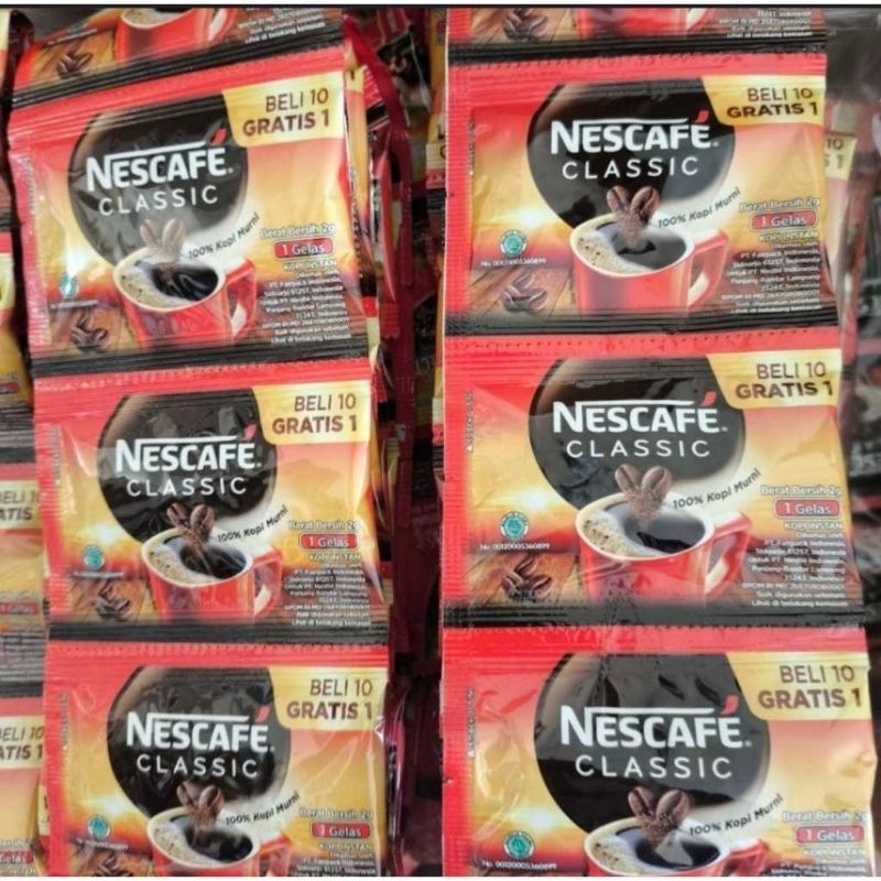 

Nescafe Classic Renceng @2gr Isi 11 Sachet