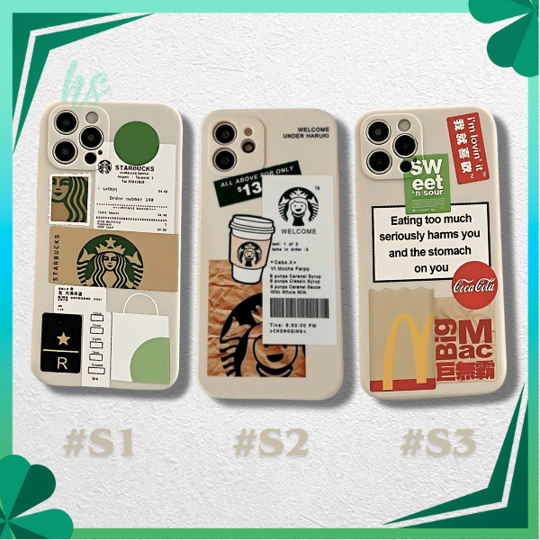 Casing Vivo Y75 Y55 T1 Case Starbucks X Mcd Liquid Premium