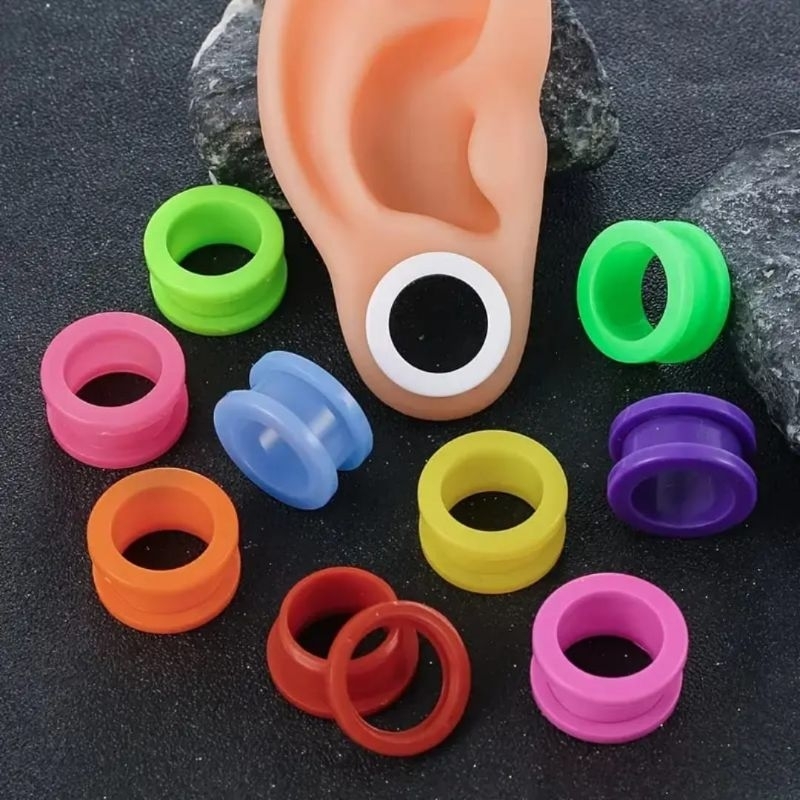 PIERCING AKRILIK / PIERCING AKRILIK WARNA / PIERCING EAR PLUG AKRILIK / PIERCING PLASTIK / PLONG PLA