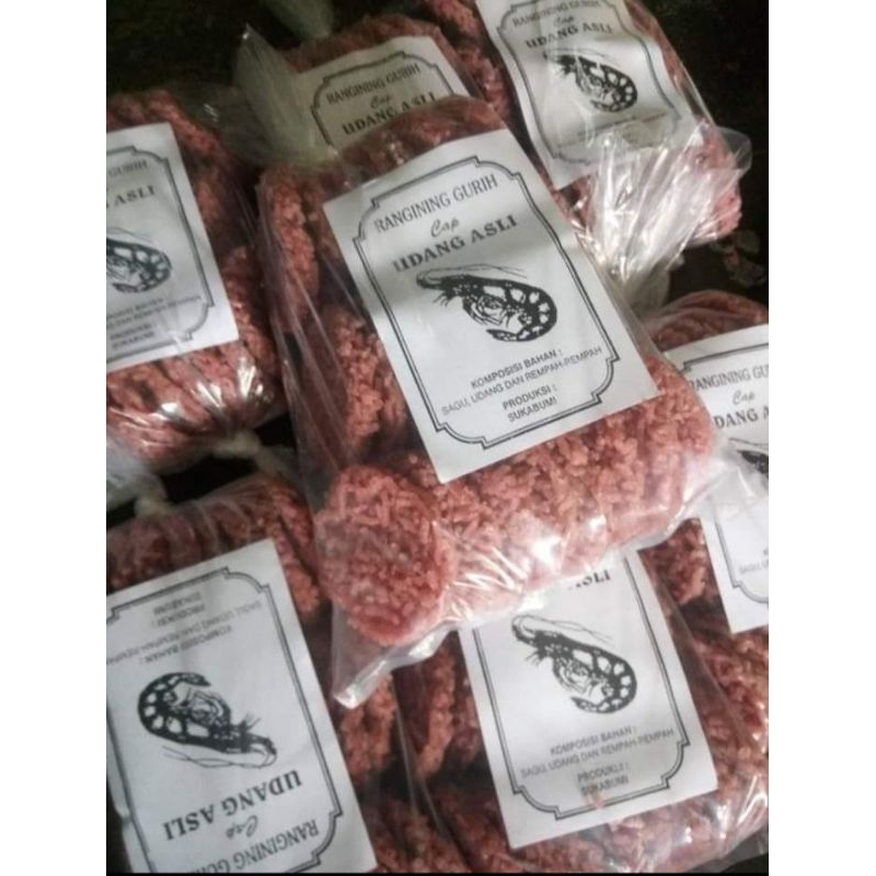 

rangining tepung beras rasa terasi udang, rangining mentah, rangining Sukabumi isi 21pcs