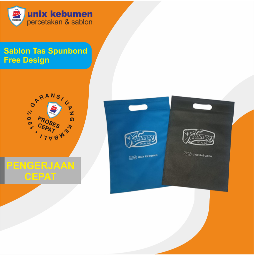 

Sablon Tas Spoundbond Oval Murah Ukuran Kecil Free Design