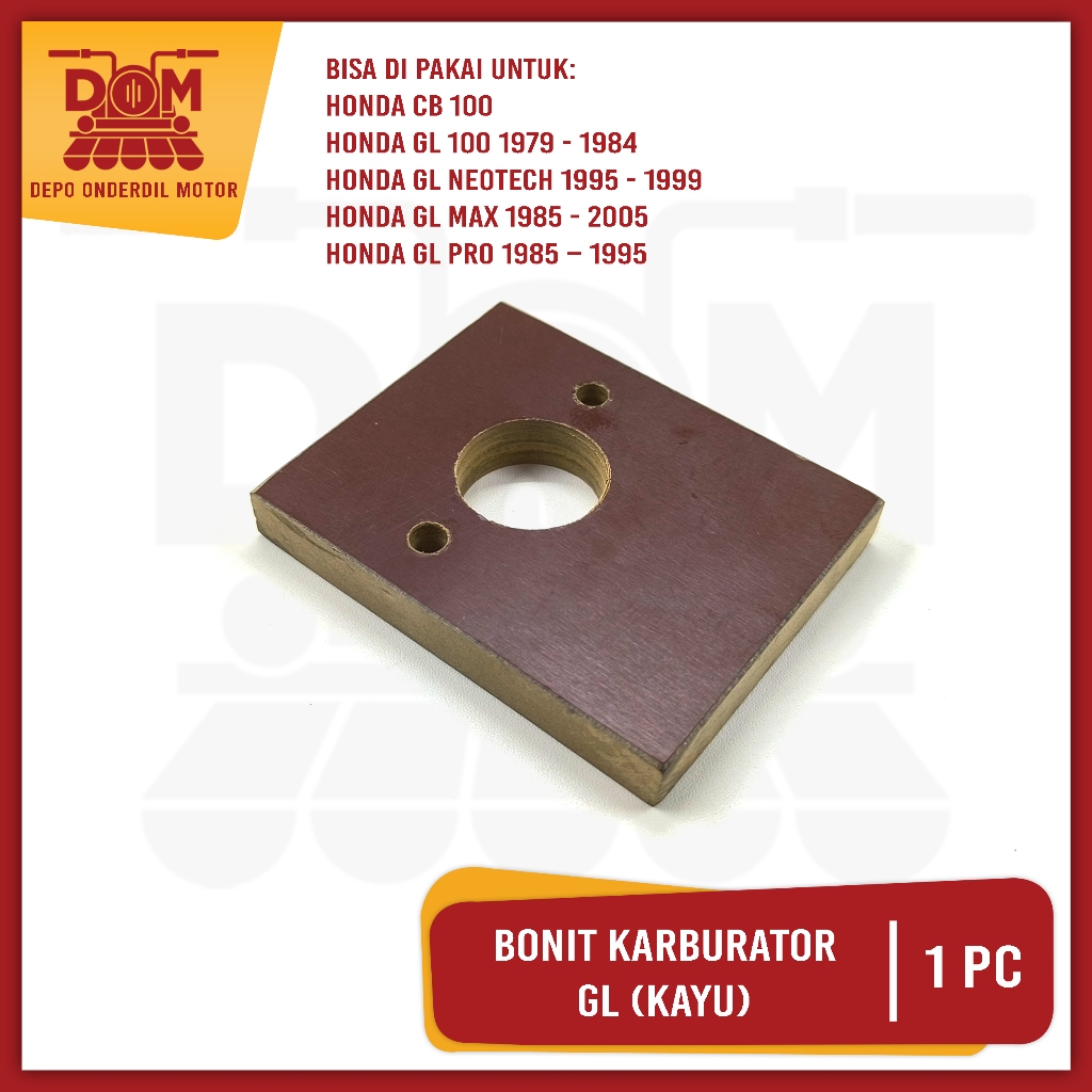 Bonit Karburator GL Kayu (PSP) Ebonit Manipol Insulator Karbu CB GL 100 125 Max Pro Neotech Mega Pro