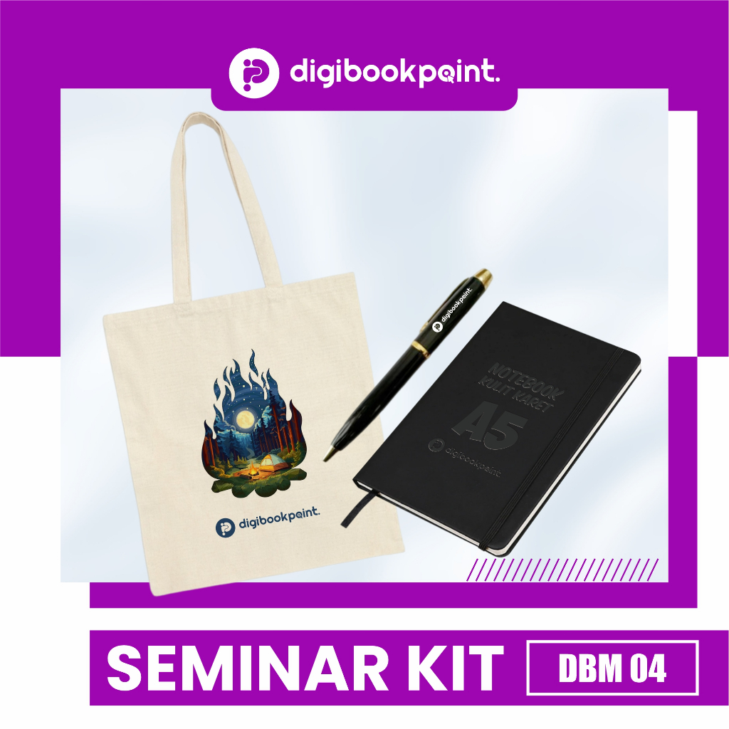 

Paket Seminar Kit Custom isi 3 - TOTEBAG Canvas , Notebook Kulit Karet , Pulpen Besi Grafir - DBM 04