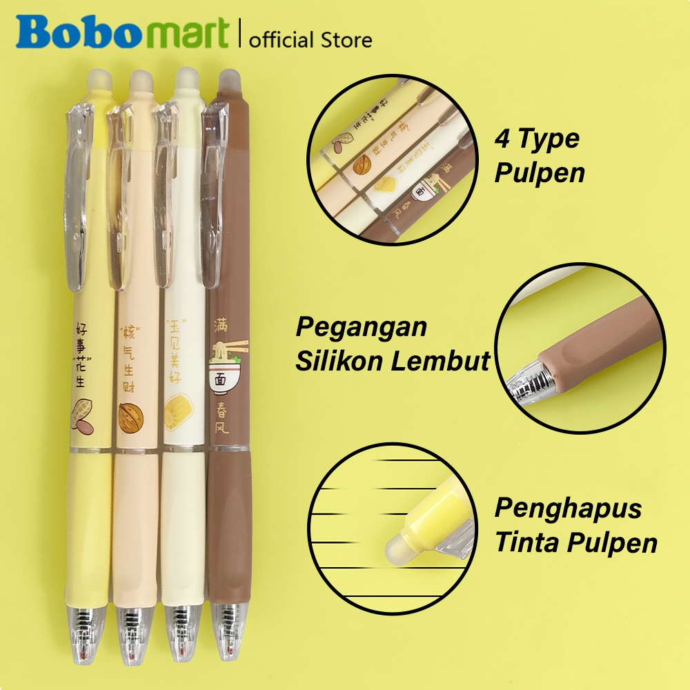 

BOBOMART 1PACK 12PCS Pulpen Bisa Dihapus Pen Gel 0.5mm Hitam – Pulpen Gel Motif Kartun