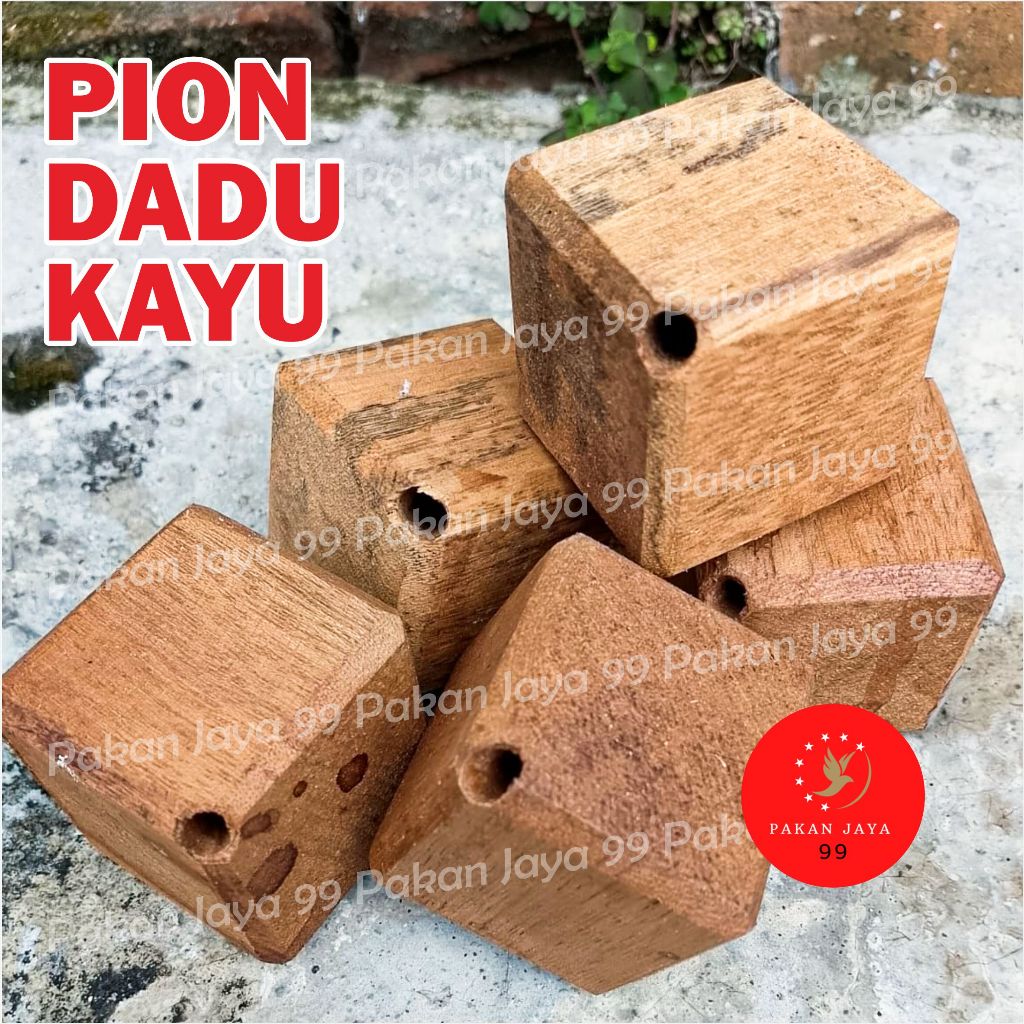 READY PION DADU KAYU UNTUK GANTUNGAN SANGKAR BURUNG KOTAK BURUNG KENARI KACER CENDET PAKANJAYA99