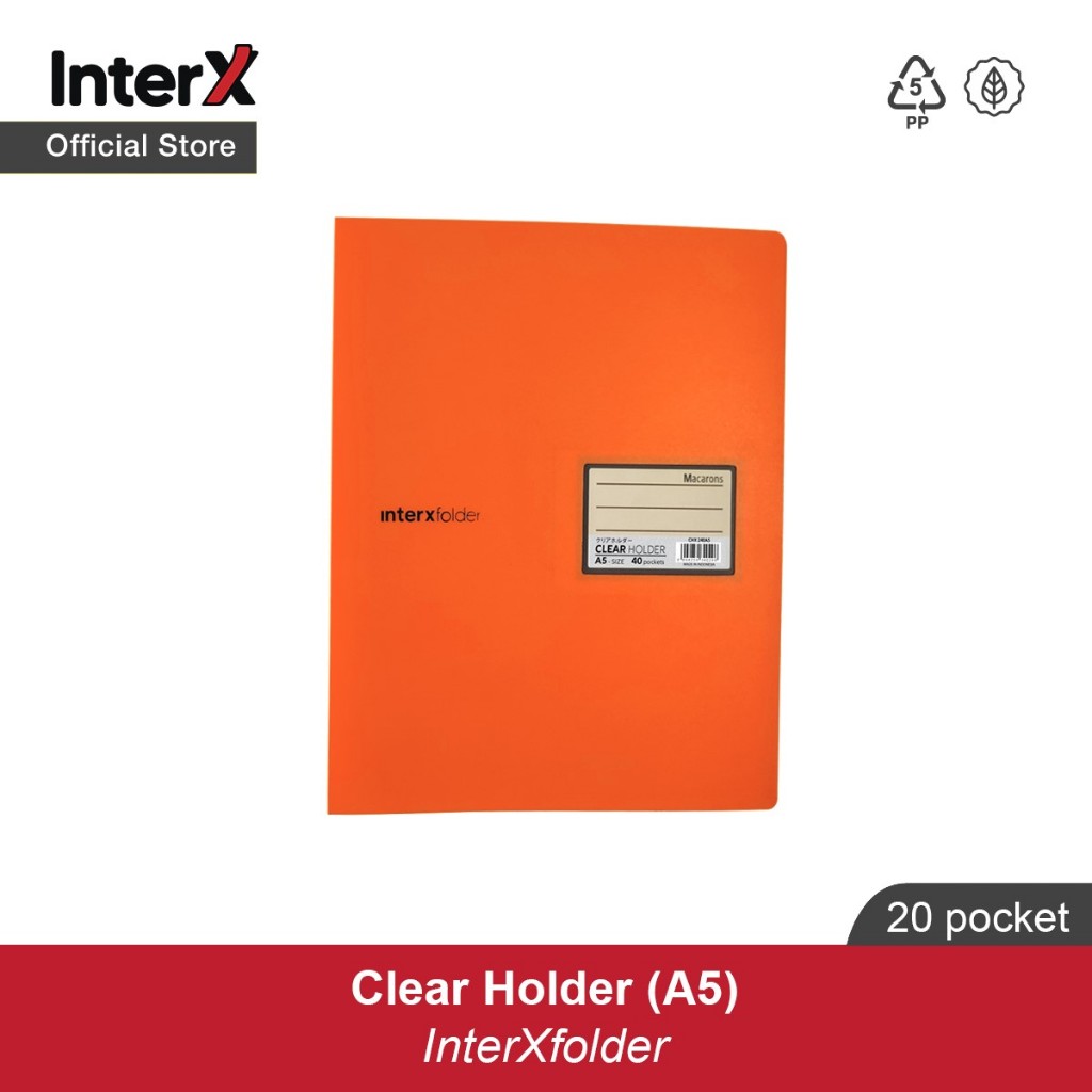 

Interx Clear Holder A5 40 Pocket Macarons