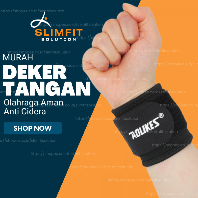Deker Pergelangan Tangan Aksesoris Olahraga Perlengkapan Fitens dan Gym Pria Wanita Pelindung Tangan