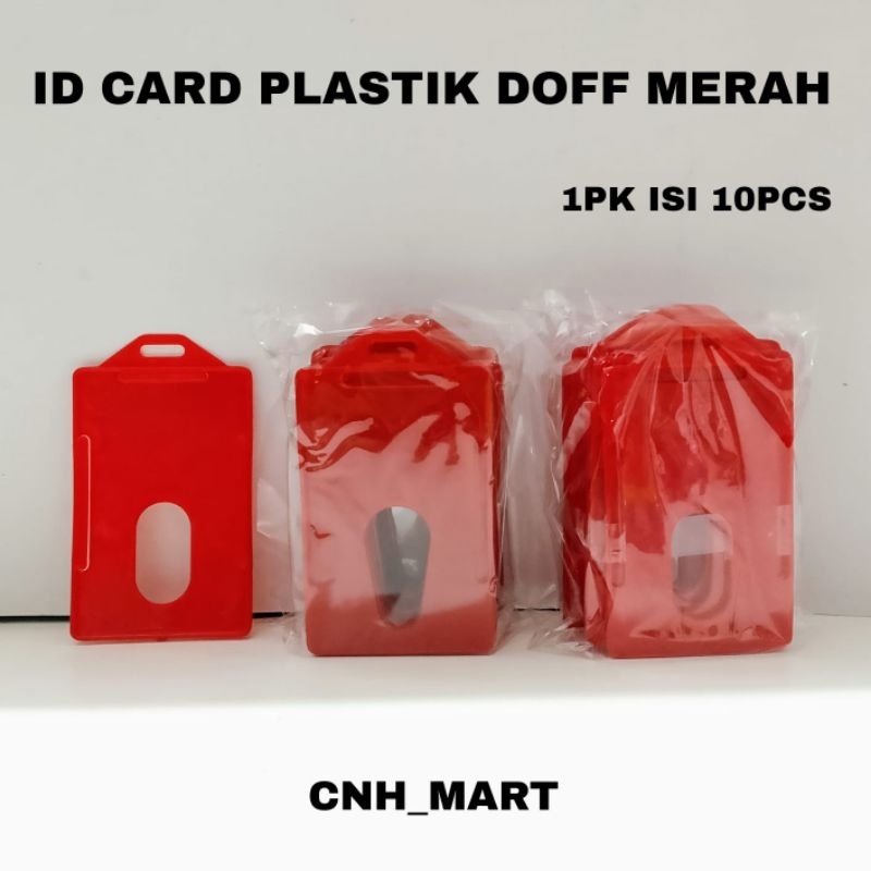 

(10)PCS Casing Id Card Merah Doff - Biru Doff - Kuning Doff - Hijau Doff - Name Tag Holder Harga 10Pcs
