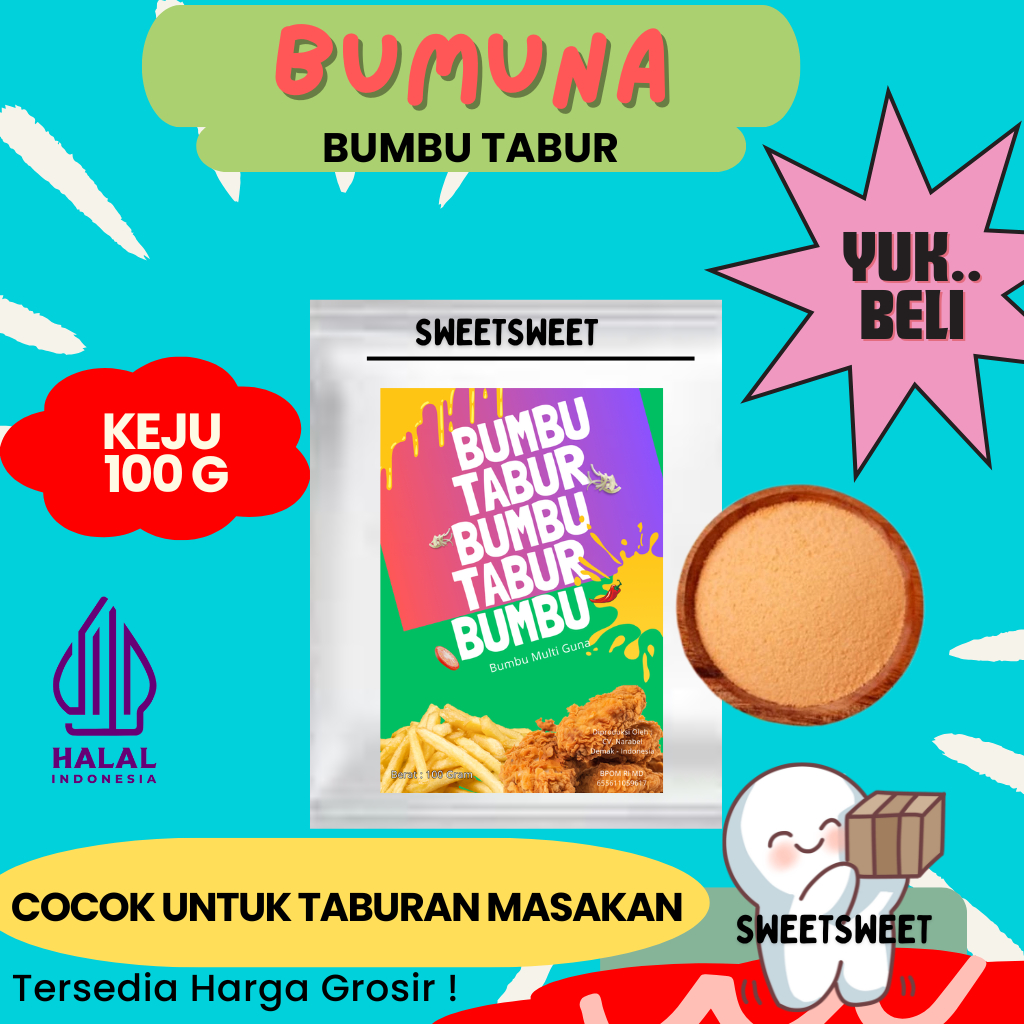

Sweetsweet Bumbu Tabur Keju Kemasan 100g | Cheese Seasoning Powder {BISA COD} {Lebih Murah Grosir}