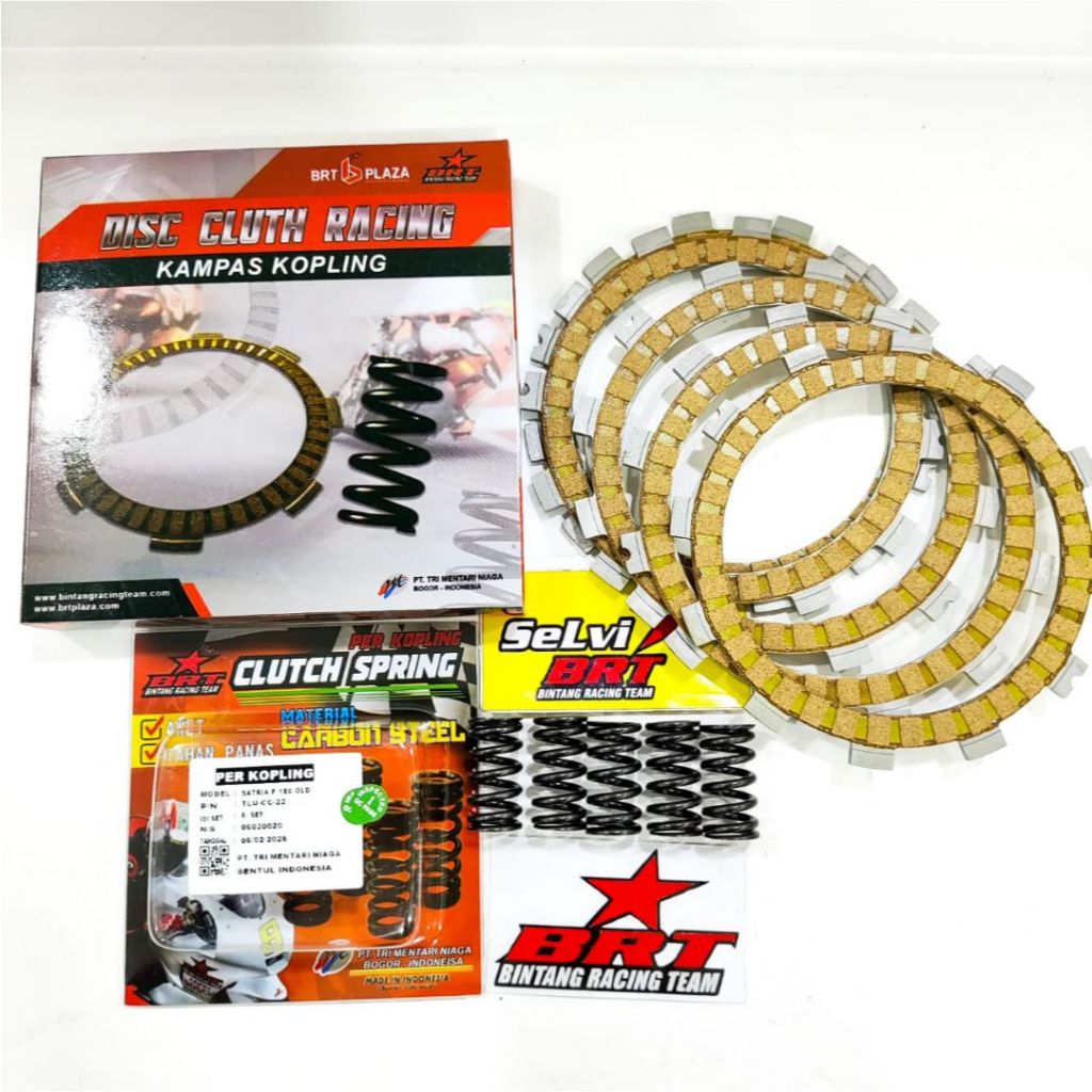 PAKETAN KAMPAS & PER KOPLING BRT SATRIA F FU FI 150 KARBU GSX 150