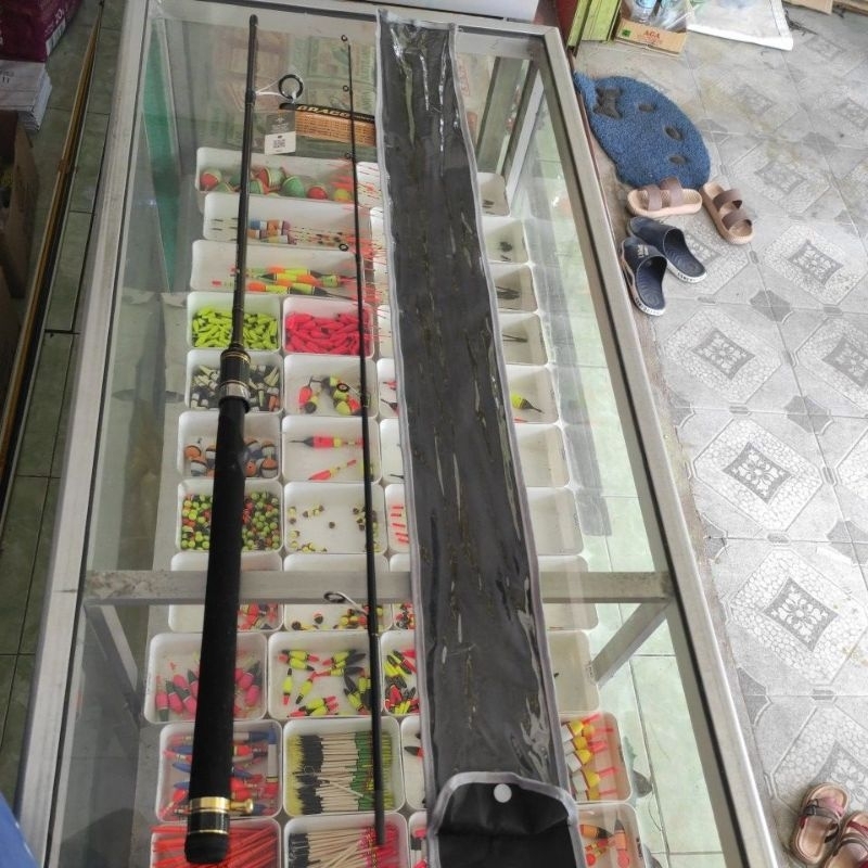 Stik rod pancing FUJI DRACO ukuran 165 CARBON SOLID