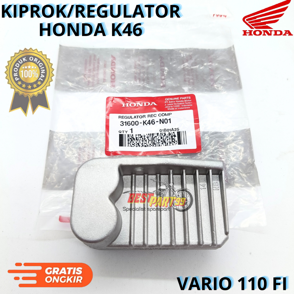 KIPROK/regulator honda K46 untuk motor VARIO 110 FI. AHM berkualitas original asli ori dan presisi