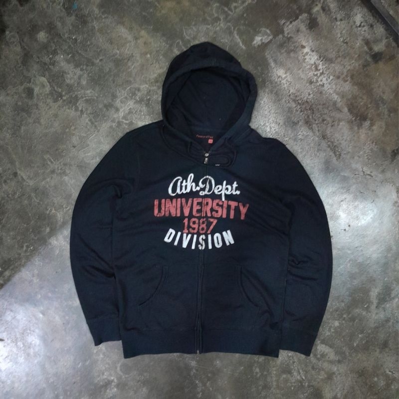 FLORENCE & FRED ZIPPER HOODIE BLACK