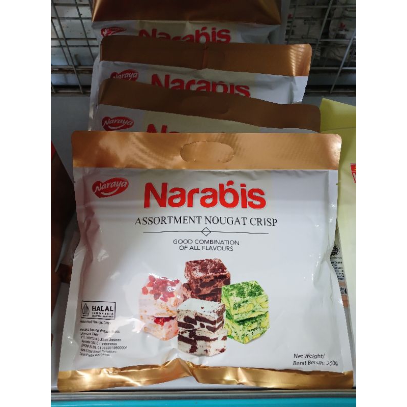 

Naraya Narabis Assortment Nougat Crisp Permen Ting Ting Kacang Campur 200g