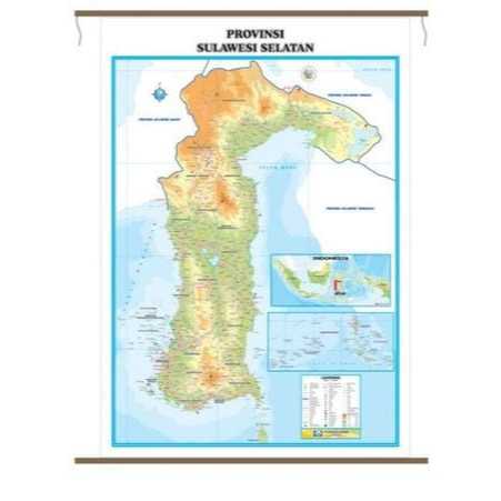 

Peta Bingkai Provinsi Sulawesi Selatan Kecil (102 x 72cm)