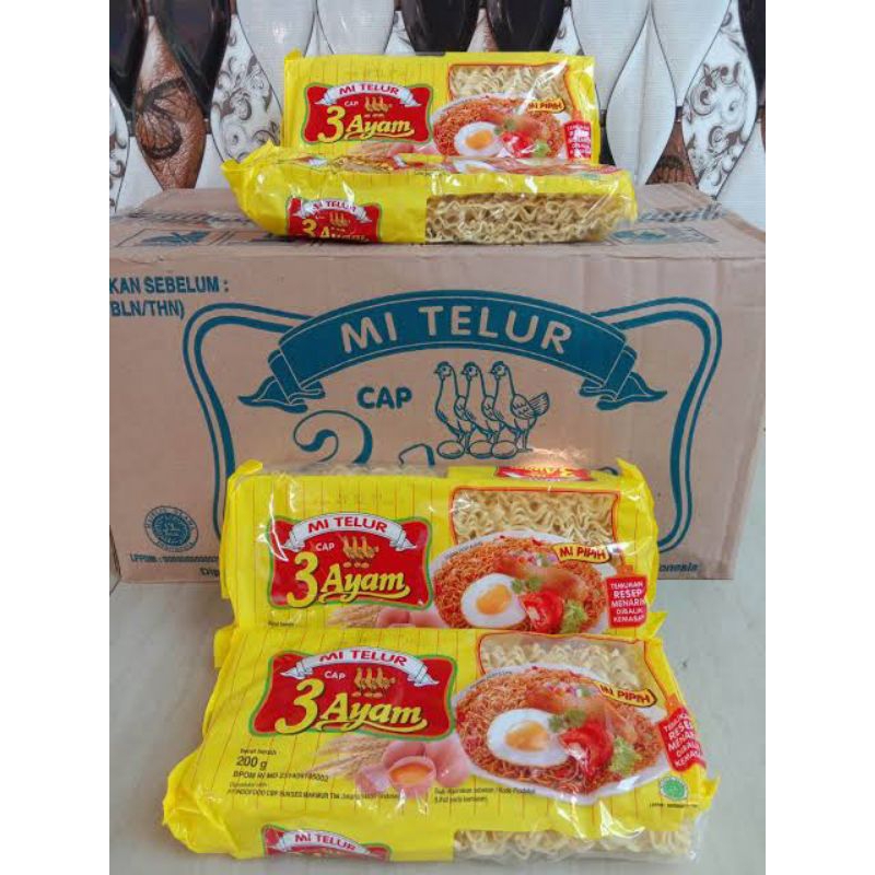 

mi telor cap 3 ayam 1 dus isi 20 PC grosir murah EXP 2026