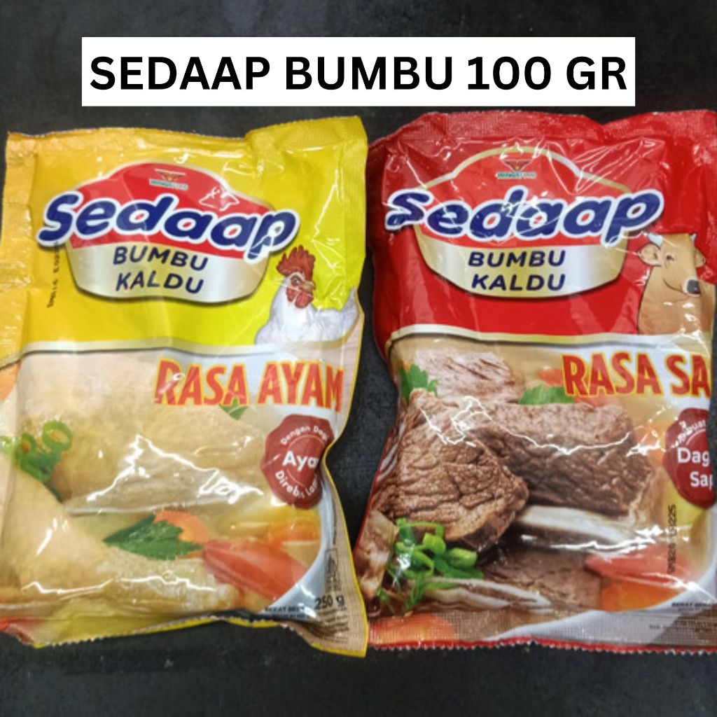 

SEDAAP BUMBU KALDU RASA AYAM SAPI 100 GRAM PENYEDAP SEDAP SEDAAP WINGS SOP IGA BUMBU MASAK 4000 ECERAN SEDAAP BUMBU MASAK