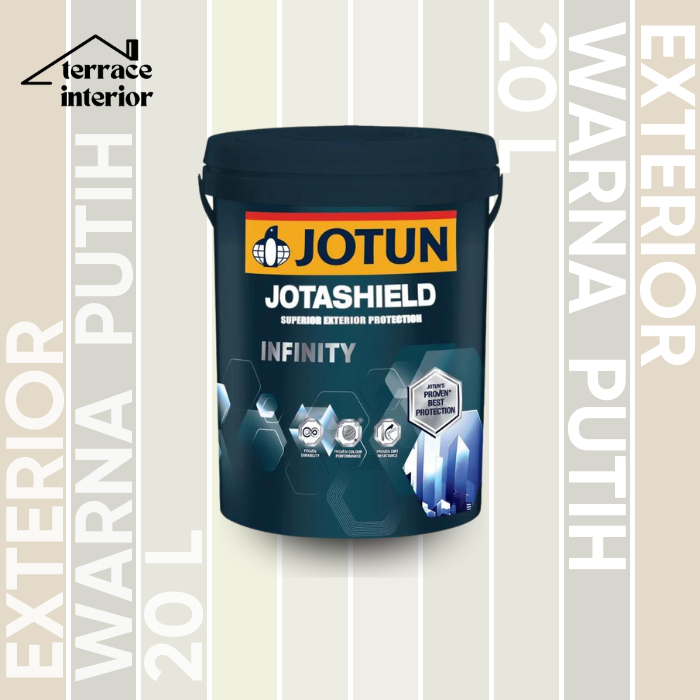 Cat Tembok Jotashield Infinity Exterior Jotun warna Putih 20 L