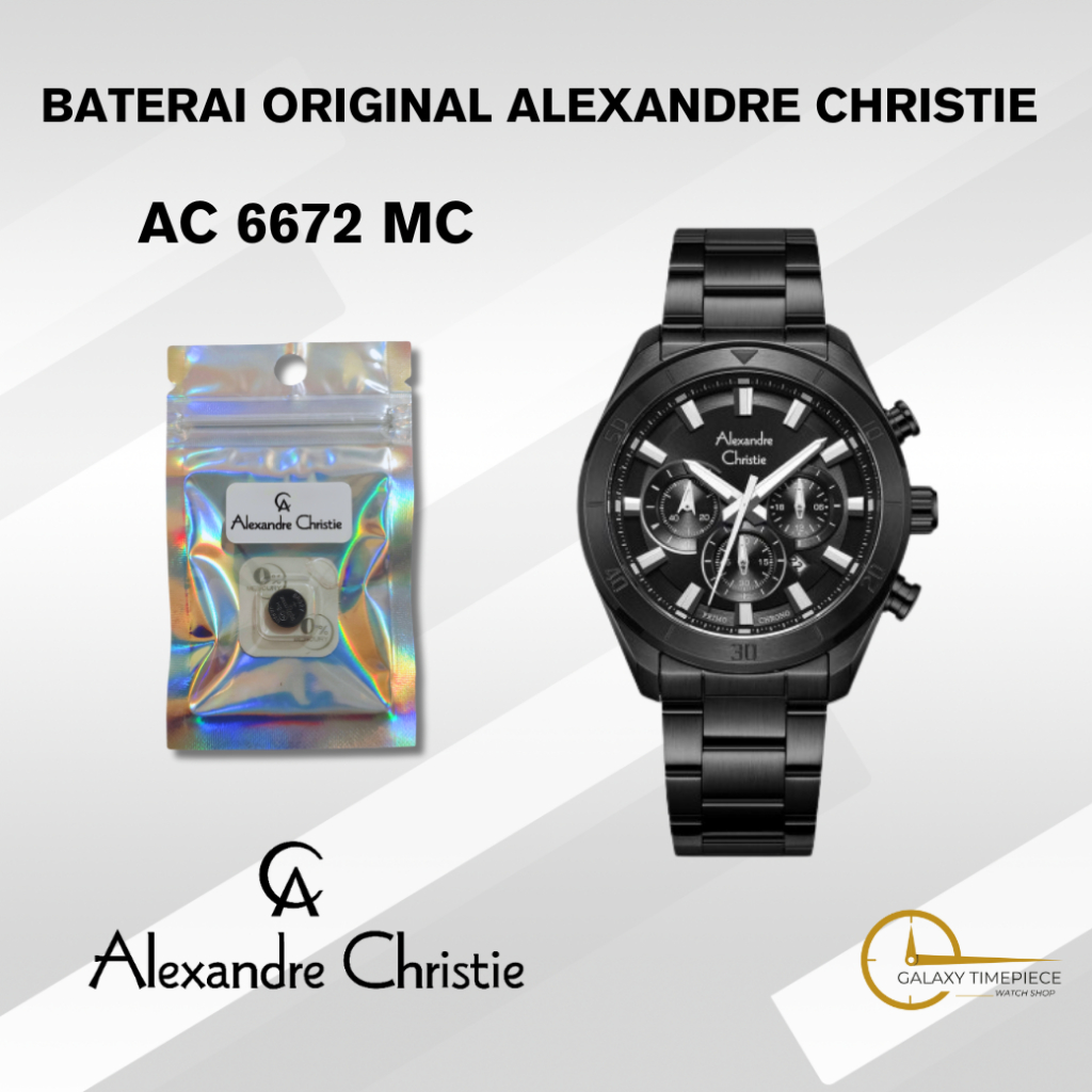Baterai Jam Tangan Original Alexandre Christie 6672 MC