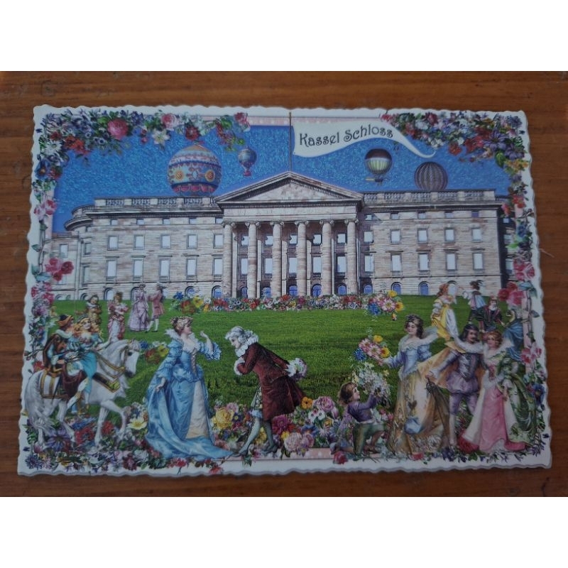 

kartu pos tausenschon kastil jerman glitter/glitter castle postcard