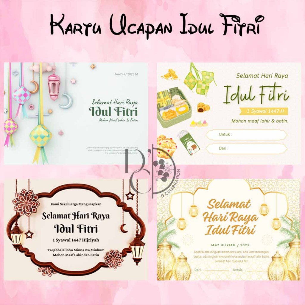 

Kartu Ucapan Idul Fitri Eid Ramadan Puasa Lebaran / Greeting Card