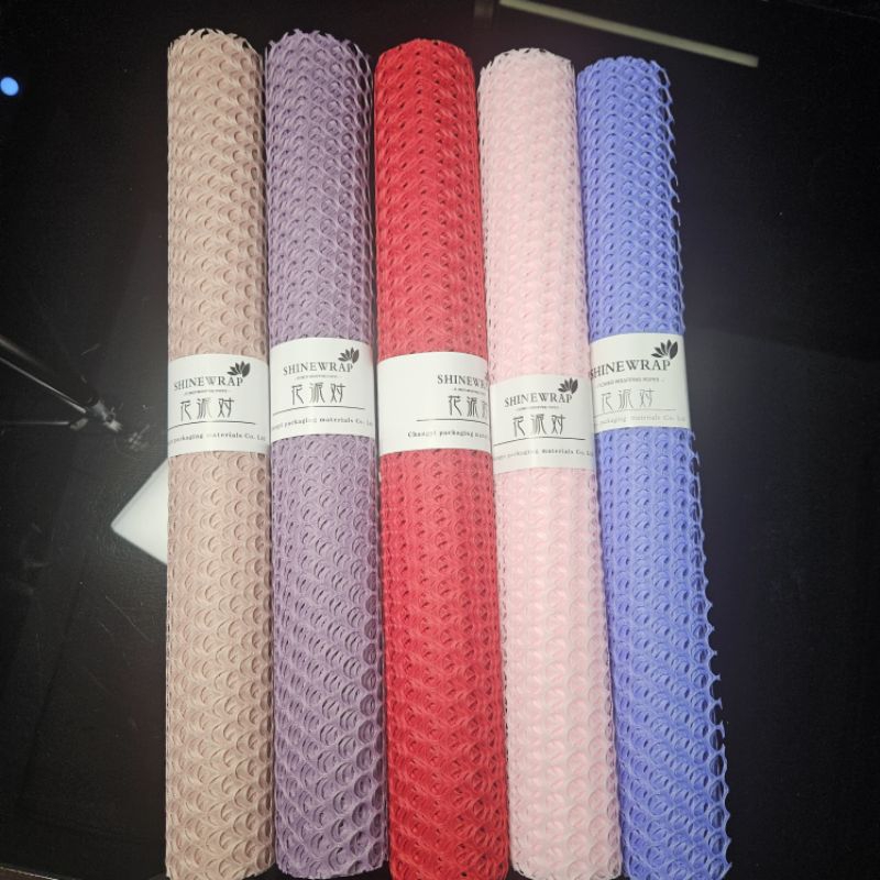 

Flower Wrapping Paper Roll Jaring Spider Mesh Kertas Buket Kain Jaring Roll