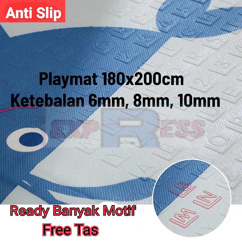 Playmate 200x180cm 10mm / Karpet Motif Timbul / Karpet Lipat Jumbo / Karpet Karakter Bolak Balik 200