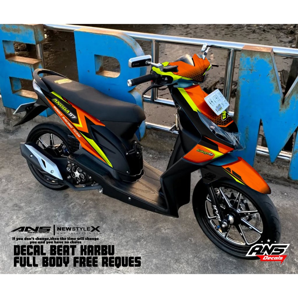 Decal Stiker Full Body BEAT Karbu 2006 2007 2008 2009 Decal Beat Karbu Decal Road Race