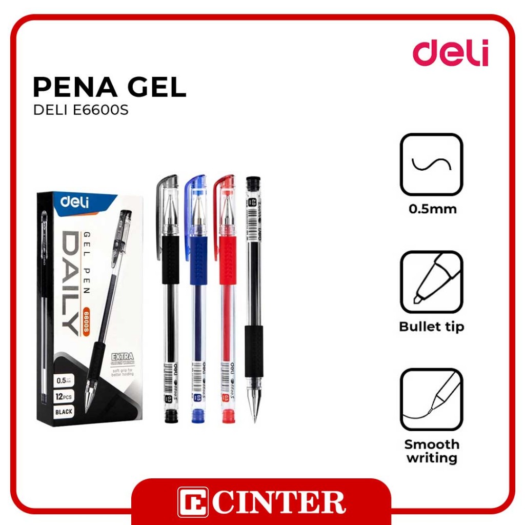

DELI - PULPEN GEL / PEN / PENA E6600S GEL 0.5MM