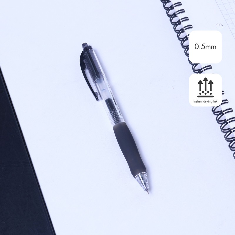 

[Omar Pasha Stationery] Bantex Pulpen Pena / Gel Pen ST Tip 0.5 mm Silicone Grip BG1006