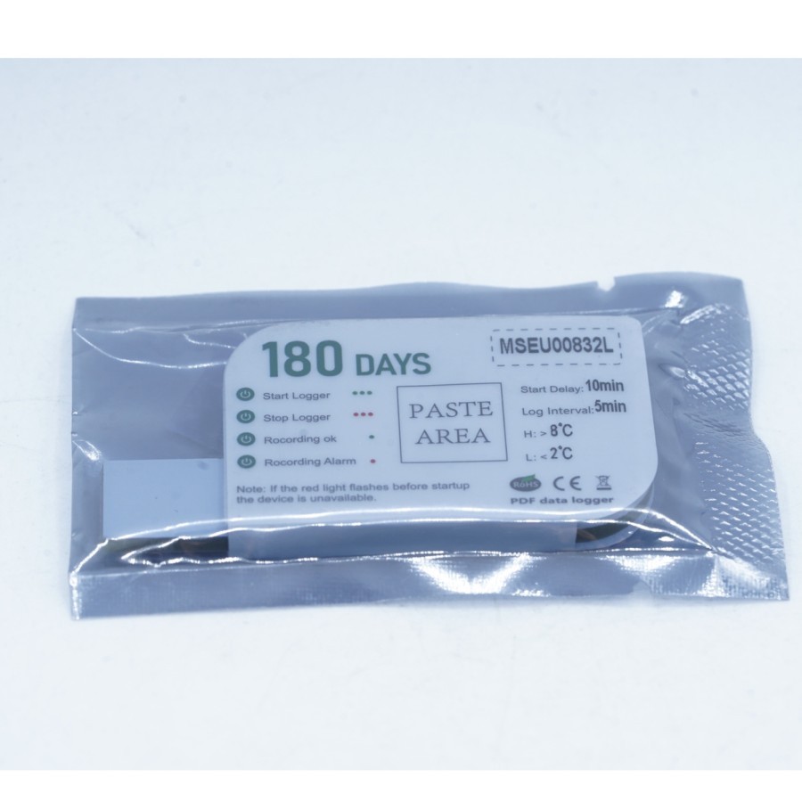 Alat Rekam Suhu Temperature Mesin Pendingin 180 Days Disposable Temperature Recorder