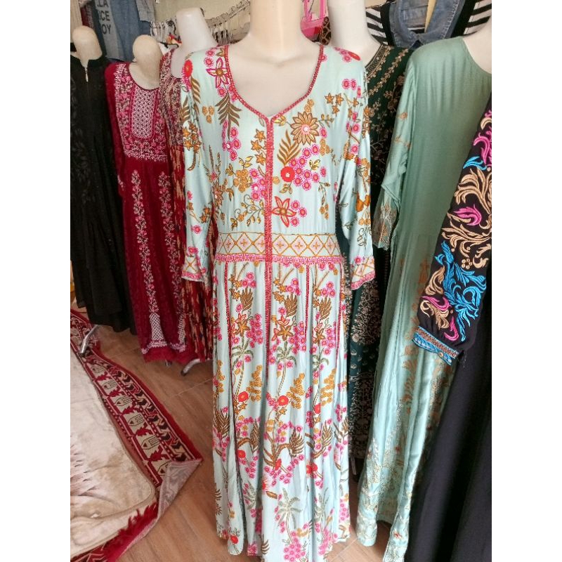 gamis hijau tosca